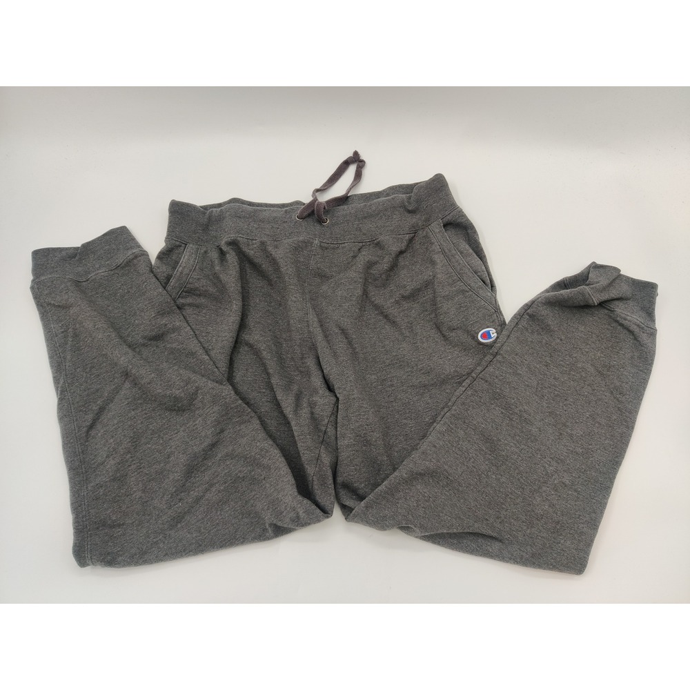 Champion Mens XL Jogger Sweatpants Heather Gray Fleece GF937 G61 Drawstring‎ XL